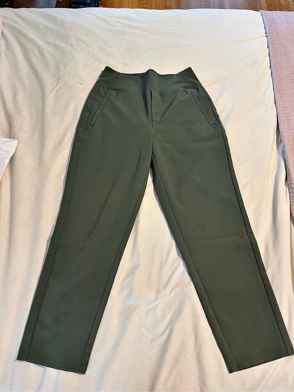 Athleta Brooklyn Ankle Pant Straight Leg Green Size 6